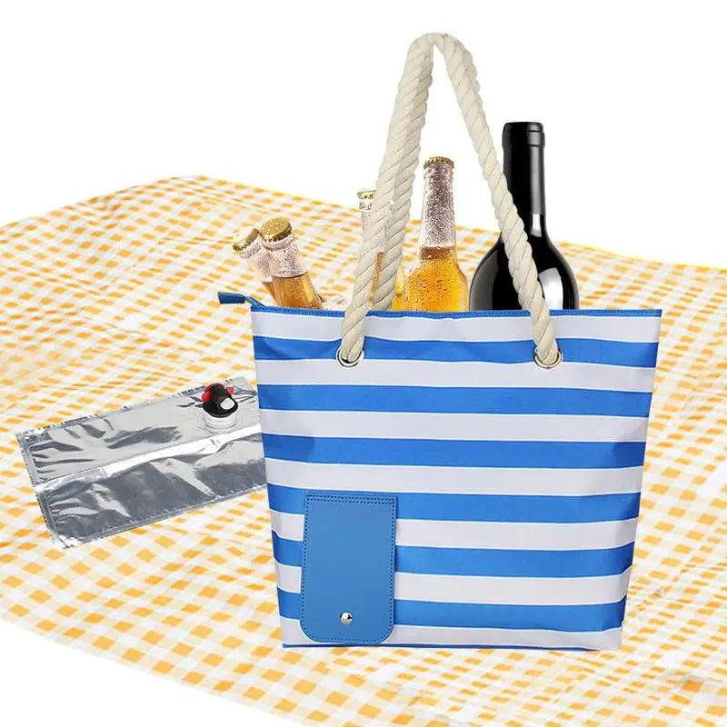 Wine Cooler Stylish Beach Tote Bag