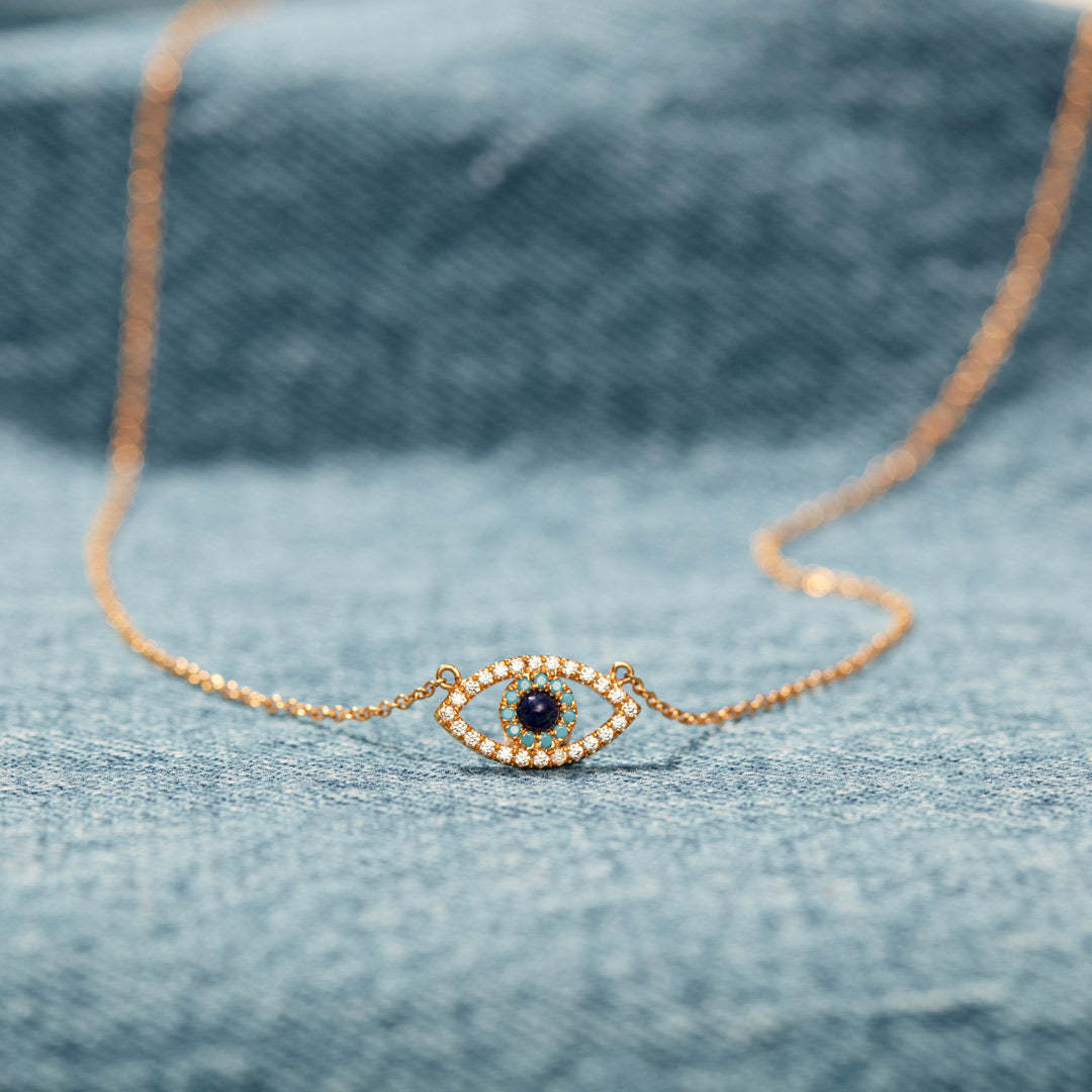 Evil Eye Necklace Crystal Clavicle Chain Temperament Simple Personality